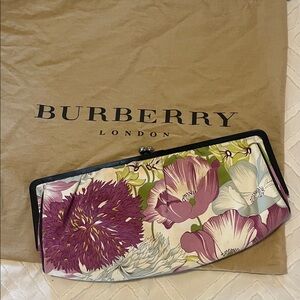 RARE Vintage Burberry Floral Clutch